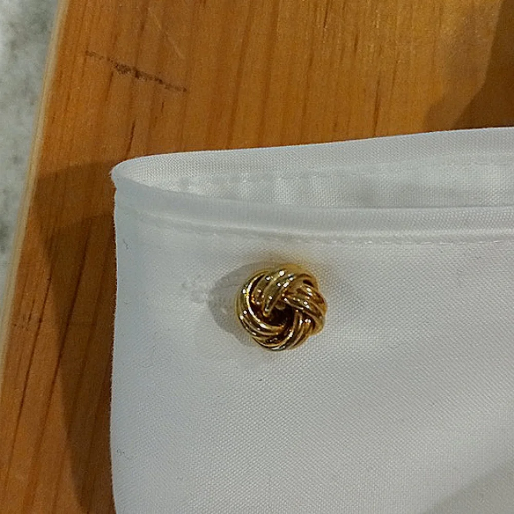 Personalized Silver cufflinks for Tuxedo Shirt set of 3 blue stripe, black, knot